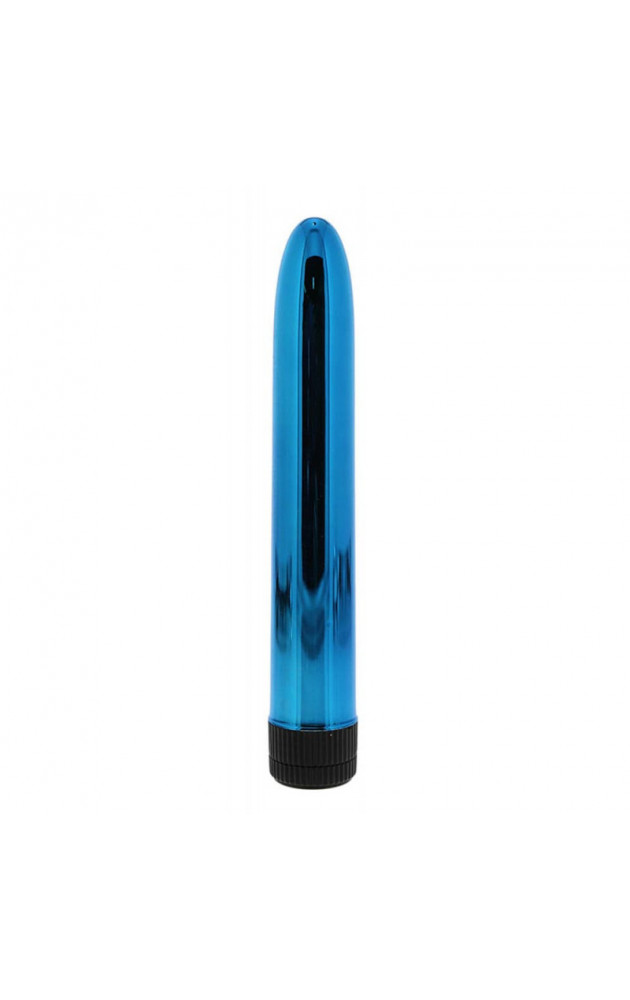 Вибратор Krypton Stix Blue с хром покритие - 17 см.